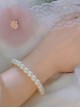 Daily Simple Versatile Girl Palace Noble Retro Classic Lolita Imitation Glossy Mellow White Pearl Bracelet