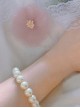 Daily Simple Versatile Girl Palace Noble Retro Classic Lolita Imitation Glossy Mellow White Pearl Bracelet