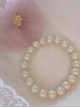 Daily Simple Versatile Girl Palace Noble Retro Classic Lolita Imitation Glossy Mellow White Pearl Bracelet