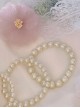 Daily Simple Versatile Girl Palace Noble Retro Classic Lolita Imitation Glossy Mellow White Pearl Bracelet