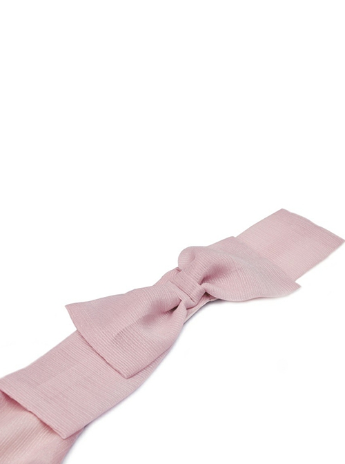 Gothic Style Cute Bowknot Ruffle Decoration Light Mesh Cross Strap Sweet Pink Suspender Dress
