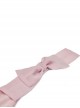 Gothic Style Cute Bowknot Ruffle Decoration Light Mesh Cross Strap Sweet Pink Suspender Dress
