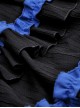 Gothic Style Blue Ribbon Bowknot Skirt Ruffled Black Cute Short Puff Sleeves Baby Doll Dress