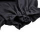 Gothic Style Ribbon Bow Retro Palace Style Bowknot Tie Black Halter Neck Puff Sleeves Mini Dress