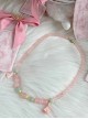 Little Zombie Series Chinese Style Daily Versatile Cute Light Pink Accessory Tassel Sweet Lolita Bead Necklace