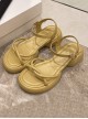 French Style Daily Vacation Summer Fairy Style Casual Elegant Classic Lolita White Stylish Sandals