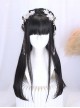 Chinese Style Hanfu Fairy Ancient Costume Hairstyle Hairpin Accessory Black Long Straight Braiding Hair Classic Lolita Wig