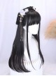 Chinese Style Hanfu Fairy Ancient Costume Hairstyle Hairpin Accessory Black Long Straight Braiding Hair Classic Lolita Wig