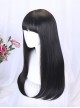 Chinese Style Hanfu Fairy Ancient Costume Hairstyle Hairpin Accessory Black Long Straight Braiding Hair Classic Lolita Wig