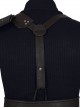 Final Fantasy VII Remake Halloween Cosplay Cloud Strife Dark Blue Version Costume Set Without Boots