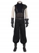 Final Fantasy VII Remake Halloween Cosplay Cloud Strife Dark Blue Version Accessories Black Belts And Girdle And Shoulder Guard