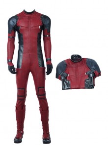 Deadpool 2 Halloween Cosplay Deadpool Wade Winston Wilson Costume Red Black Bodysuit