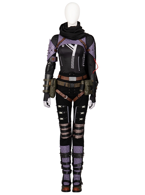 Game Apex Legends Halloween Cosplay Wraith Original Outfit Accessories Black Scarf