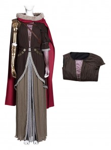 Game Elden Ring Halloween Cosplay Malenia Outfit Costume Brown Dress