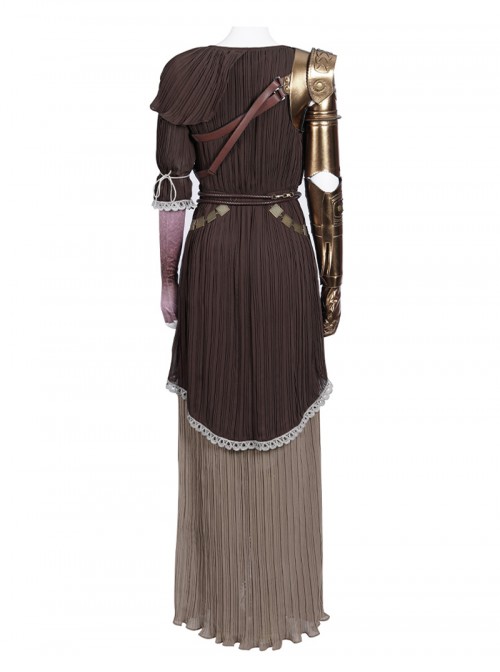 Game Elden Ring Halloween Cosplay Malenia Outfit Costume Brown Dress