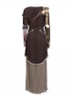 Game Elden Ring Halloween Cosplay Malenia Outfit Costume Brown Dress