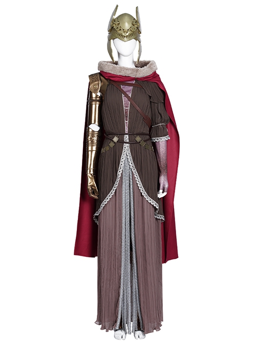 Game Elden Ring Halloween Cosplay Malenia Outfit Costume Red Cloak