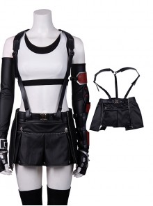 Final Fantasy VII Remake Halloween Cosplay Tifa Lockhart New Version Costume Black Skirt With Back Straps