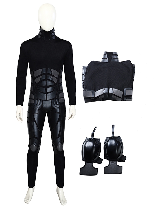 Batman The Dark Knight Halloween Cosplay Batman Bruce Wayne Costume Bodysuit And Shoulder Guards