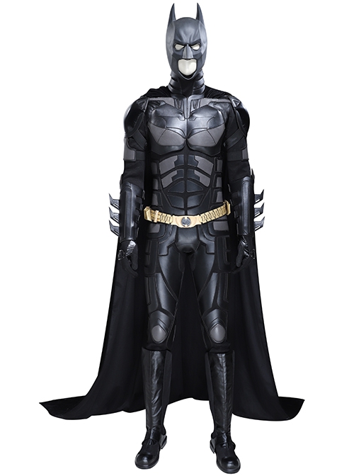 Batman The Dark Knight Halloween Cosplay Batman Bruce Wayne Costume Bodysuit And Shoulder Guards