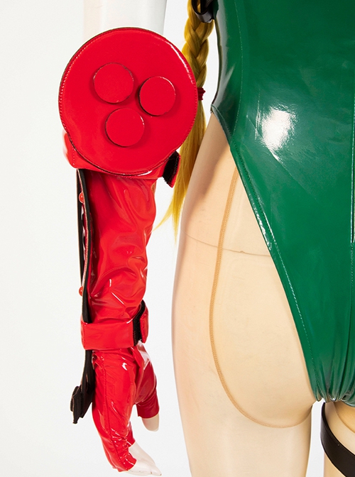 Game Street Fighter Halloween Cosplay Cammy White Costume Green Bikini Full Set