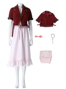 Crisis Core Final Fantasy VII Halloween Cosplay Aerith Gainsborough New Version Costume Full Set