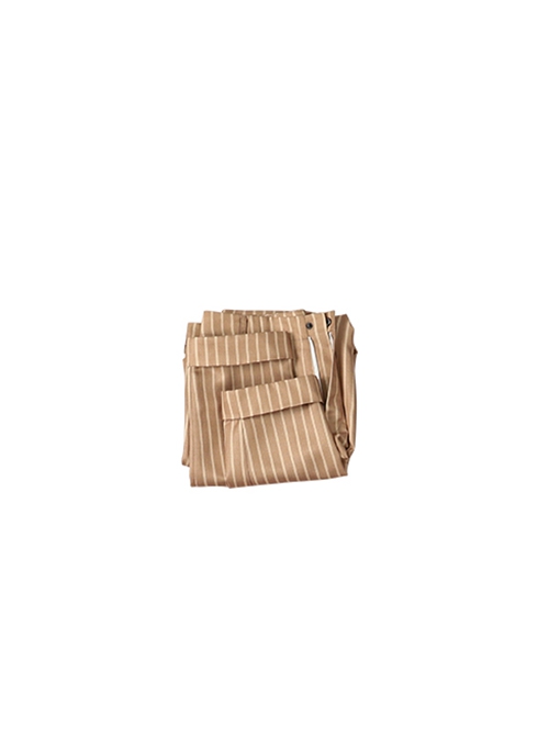 Movie Wonka Halloween Cosplay Willy Wonka Costume Brown Vertical Stripe Trousers