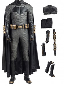 Justice League Halloween Cosplay Batman Bruce Wayne Battle Suit Costume Full Set