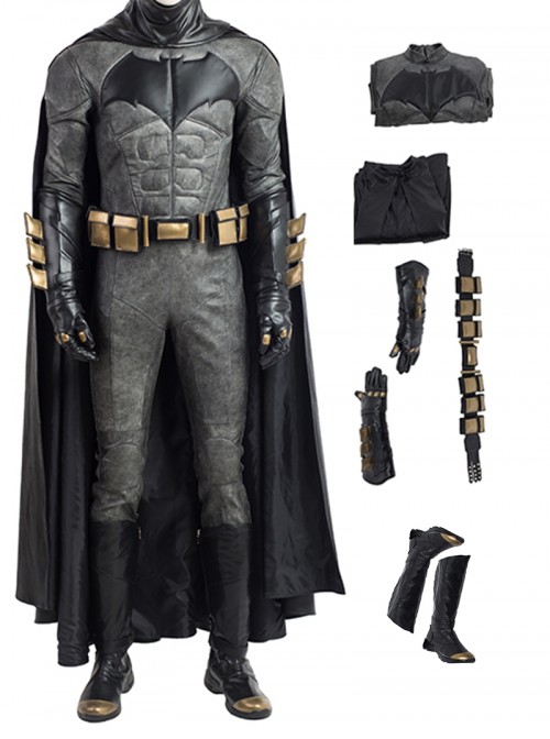 Justice League Halloween Cosplay Batman Bruce Wayne Battle Suit Costume Full Set