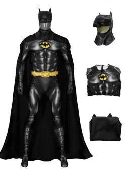 The Flash Movie Halloween Cosplay Michael Keaton Batman Costume Bodysuit Full Set
