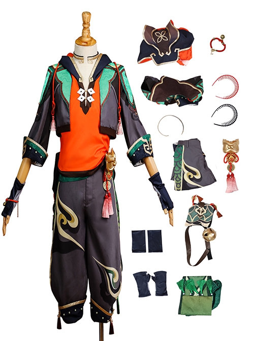Game Genshin Impact Halloween Cosplay Gaming Outfits Costume Full Set