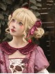 Rose Pink Gorgeous Noble Rose Doll Sense Velvet Reflective Satin Elegant Ribbon Bowknot Sweet Lolita Side Clip