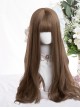 Elegant Japanese Style Cute Flaxen Brown Natural Everyday Water Ripple Long Curly Hair Classic Lolita Full Head Wig