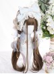 Elegant Japanese Style Cute Flaxen Brown Natural Everyday Water Ripple Long Curly Hair Classic Lolita Full Head Wig