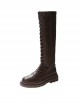 British Style Versatile Handsome Strappy Tall Ouji Fashion Punk Lolita Round Toe Thick Bottom Knight Martin Boots