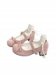 Korean Style Spring Fashion Cute Doll Sense Ribbon Bowknot Cute Round Toe Sweet Lolita Low Heels Mary Jane Shoes