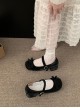 Korean Style Spring Fashion Cute Doll Sense Ribbon Bowknot Cute Round Toe Sweet Lolita Low Heels Mary Jane Shoes