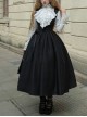 Night Traveller Series Black Breast Support Elegant Big Hemline Noble Simple Classic Lolita Sleeveless Long Dress