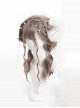 Aoki Flax Grey Fluffy Face Slimming Korean Style Medium Length Curly Hair Dragon Beard Bangs Sweet Lolita Full Head Wig