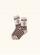 Japanese Style Cute Bear Cake Stripe Print Versatile Daily Cotton Uniformed Fairytale Sweet Lolita Socks