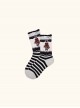 Japanese Style Cute Bear Cake Stripe Print Versatile Daily Cotton Uniformed Fairytale Sweet Lolita Socks