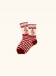 Japanese Style Cute Bear Cake Stripe Print Versatile Daily Cotton Uniformed Fairytale Sweet Lolita Socks