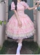 Annie Tea Party Series Ribbon Bowknot Princess Style Gorgeous Lace Girl Dreamy Sweet Lolita Sleeveless Dress