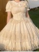 Annie Tea Party Series Ribbon Bowknot Princess Style Gorgeous Lace Girl Dreamy Sweet Lolita Sleeveless Dress