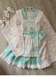 Showa Sweet Pet Series Japanese Style Cute Checkered Pattern Print Bowknot Sweet Lolita Maid Apron Shirt Skirt Set