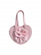 Cute Versatile Princess Style Girl Light Pink Heart Shape Bowknot Lace Sweet Lolita Cute Handbag