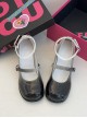 Korean Girl Group Style Cute Gradient Color Sweet Lolita Round Toe Chunky High Heel Mary Jane Shoes