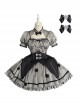 Magic Star Series Magical Girl Sweet Lolita Bowknot Yarn Puff Sleeve Little Coat Bowknot Hairpin Sleeveless Sling Dress Set