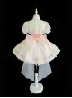 Magic Star Series Magical Girl Sweet Lolita Bowknot Yarn Puff Sleeve Little Coat Bowknot Hairpin Sleeveless Sling Dress Set