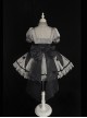 Magic Star Series Magical Girl Sweet Lolita Bowknot Yarn Puff Sleeve Little Coat Bowknot Hairpin Sleeveless Sling Dress Set